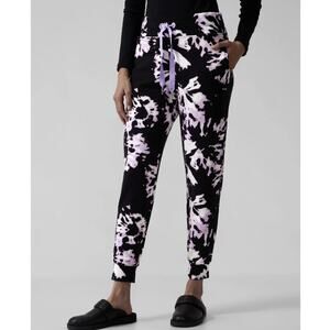 Athleta Balance printed jogger L willow Elfin purple tye dye sweatpants tencel